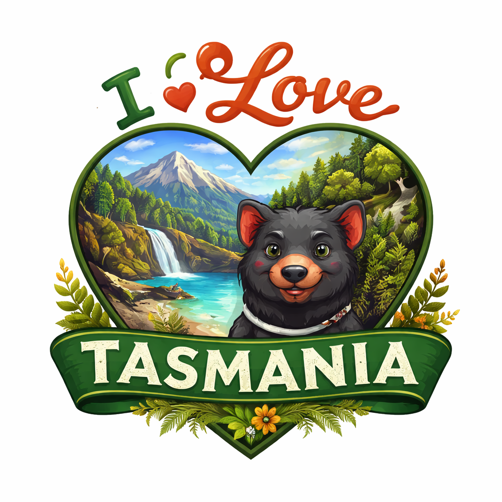 I love Tasmania Sticker ft. Devil