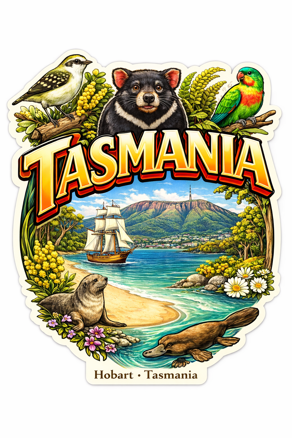 Hobart Tasmania Sticker